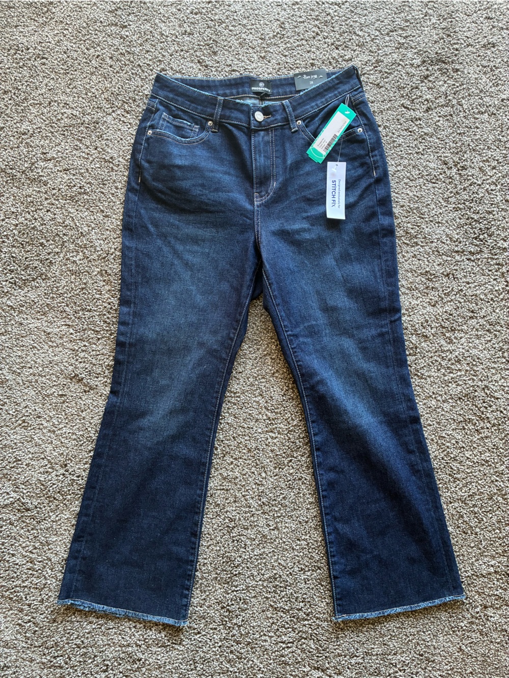 Prosperity Dark Blue Flare Jeans — Classic Flared Leg